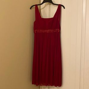 Burgundy Jessica Howard cocktail dress, size 8